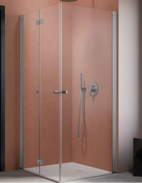 Kampinė dušo kabina Radaway Nes Brushed Nickel KDD B / KDD I