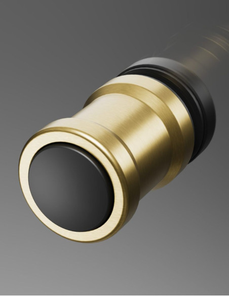 Kampinė dušo kabina Radaway Nes Brushed Gold KDD B / KDD I