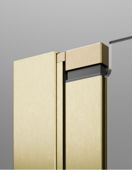 Kampinė dušo kabina Radaway Nes Brushed Gold KDD B / KDD I