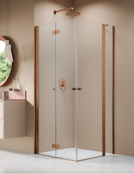 Kampinė dušo kabina Radaway Nes KDD B / KDD II Brushed Copper