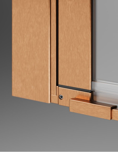 Kampinė dušo kabina Radaway Nes KDD B / KDD II Brushed Copper