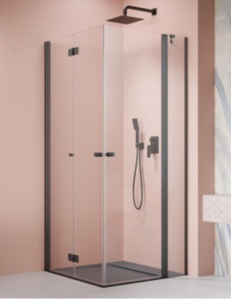 Kampinė dušo kabina Radaway Nes KDD B / KDD II Brushed Gunmetal