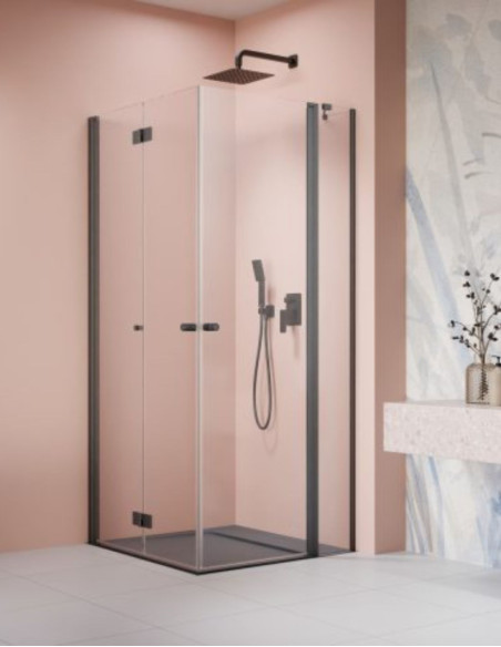 Kampinė dušo kabina Radaway Nes KDD B / KDD II Brushed Gunmetal