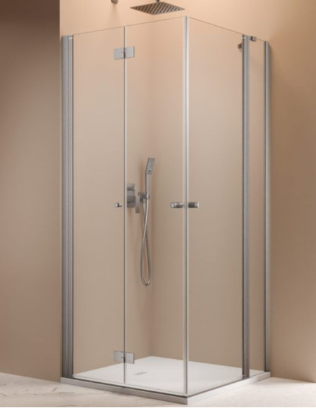 Kampinė dušo kabina Radaway Nes KDD B / KDD II Brushed Nickel