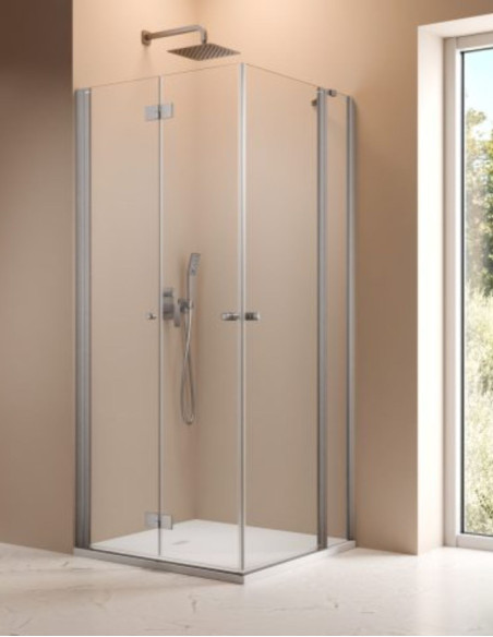 Kampinė dušo kabina Radaway Nes KDD B / KDD II Brushed Nickel
