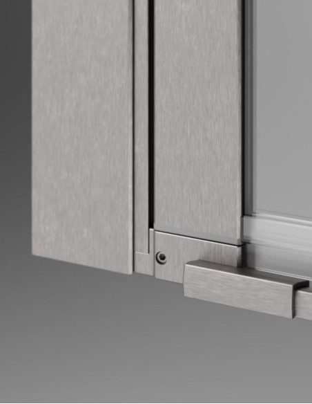 Kampinė dušo kabina Radaway Nes KDD B / KDD II Brushed Nickel