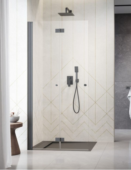 Radaway Nes Brushed Gun Metal Walk-in KDD B dušo kabina