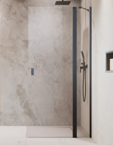 Radaway Nes Brushed Gun Metal Walk-in KDD II dušo kabina