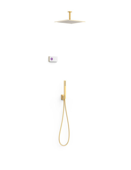 Potinkinė dušo sistema SHOWER TECHNOLOGY su sensoriniu valdymu, dušo galva iš lubu 300x300 mm ir rankiniu dušu