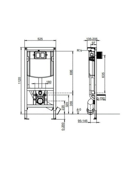 Villeroy & Boch ViConnect potinkinis WC rėmas