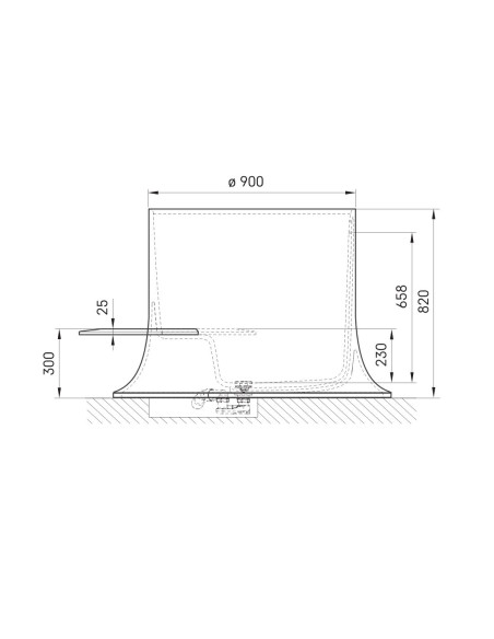 Silkstone vonia Paa ALBA laisvai pastatoma