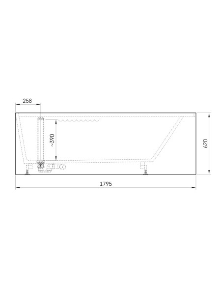 PAA Infinity – unikalių formų architektūriška „Silkstone“ vonia. 1795 x 795 mm.