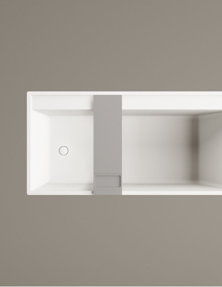 PAA Infinity – unikalių formų architektūriška „Silkstone“ vonia. 1795 x 795 mm.
