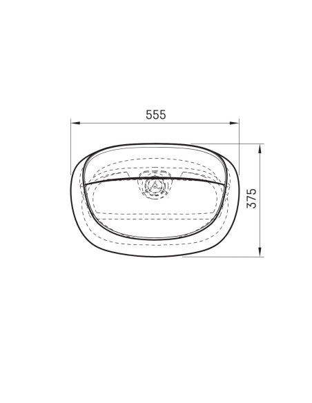 PAA POINTE 555x375 mm – ant stalviršio pastatomas „Silkstone“ praustuvas