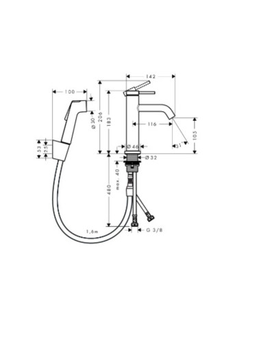 Hansgrohe Tecturis S 110 – maišytuvas...