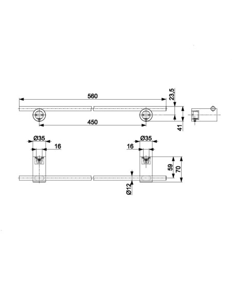 MOZA 316L – 450 mm rankšluosčių laikiklis.