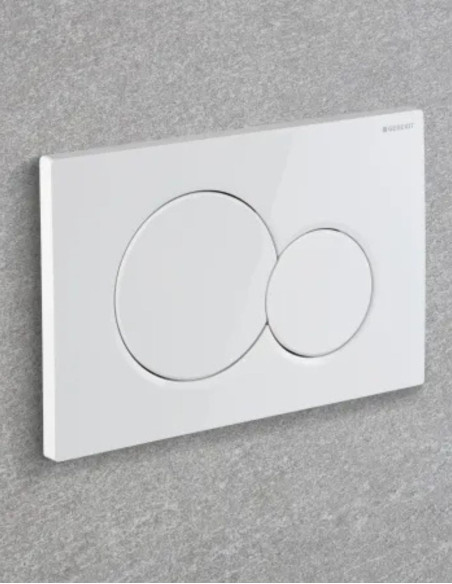 Geberit Sigma01 – apvalus vandens nuleidimo mygtukas.
