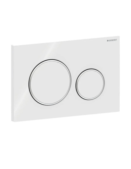 Geberit Sigma20 – apvalus vandens nuleidimo mygtukas.
