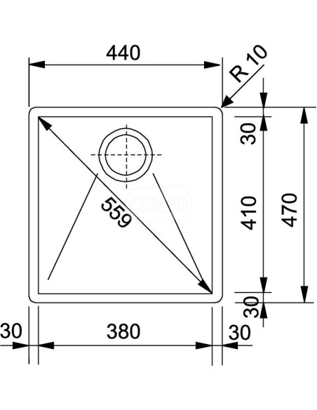 Franke Planar PPX 210-44A nerūdijančio plieno plautuvė