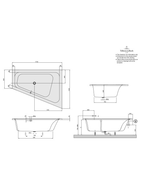 Kampinė vonia Villeroy & Boch Loop & Friends 1750x1350