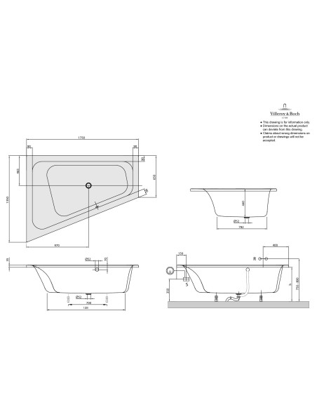 Kampinė vonia Villeroy & Boch Loop & Friends 1750x1350