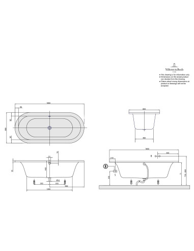 Ovali vonia Villeroy & Boch Loop &...