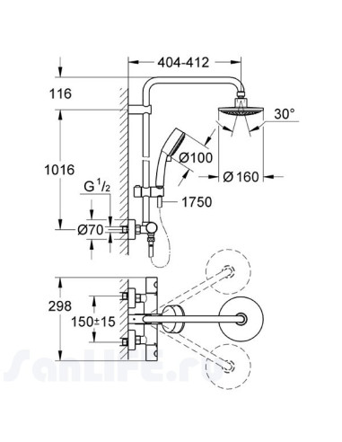 Grohe Cosmopolitan termostatinė dušo sistema