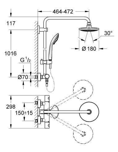 Grohe Euphoria dušo sistema