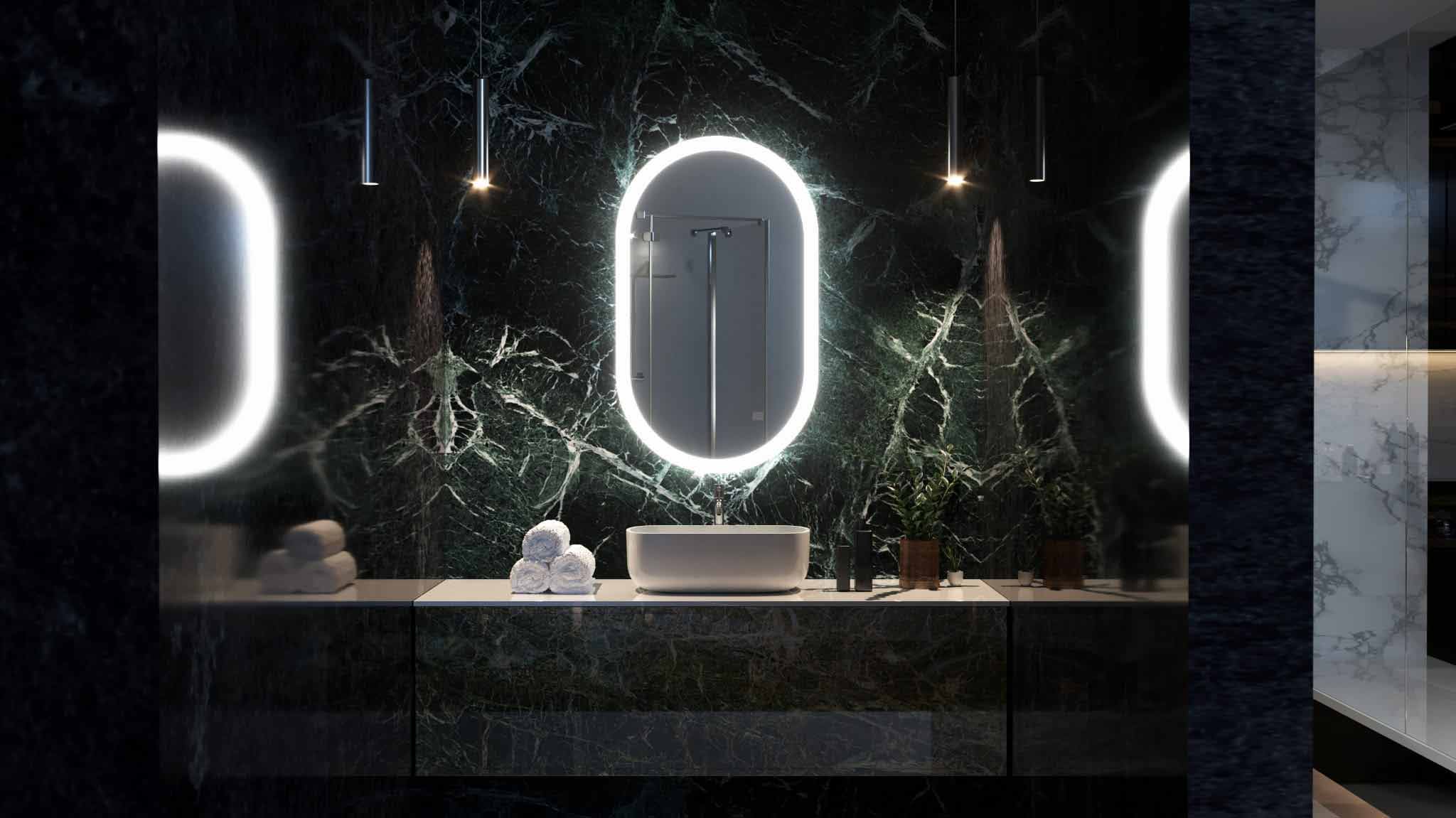 LED vonios veidrodis