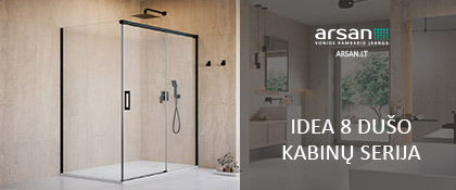 NAUJIENA. Idea 8 dušo kabinų serija – minimalistinis dizainas, modernus funkcionalumas