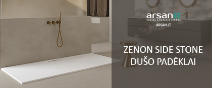 ZENON SIDE STONE – kai dušo zona tampa dizaino akcentu