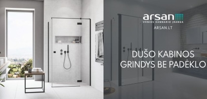 Dušo kabinos grindys be padėklo – pliusai ir minusai