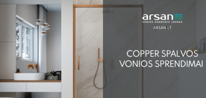 Copper spalvos vonios sprendimai – šiluma, kuri formuoja prabangą